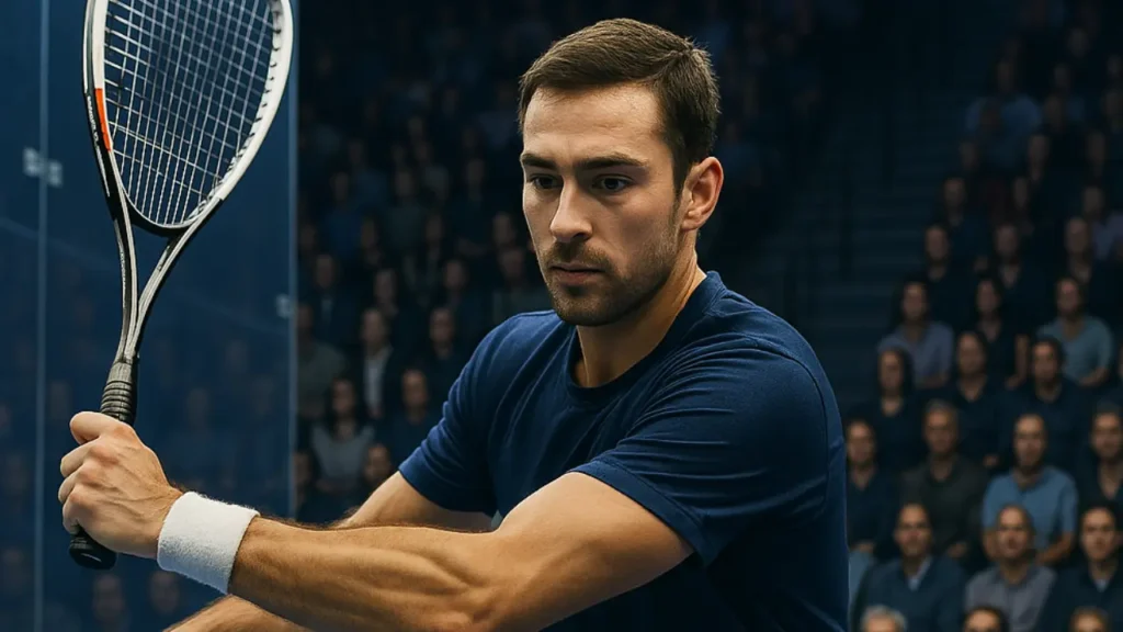 raqueta de squash de control